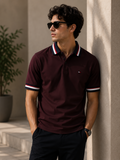 RǏWYÑ Classic Stripe Polo White