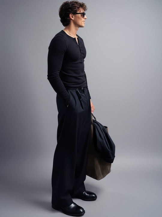 FUGAZEE Men Henley Neck T-shirt