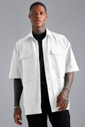 RIWYN Cargo Oversized Pocket shacket Shirt