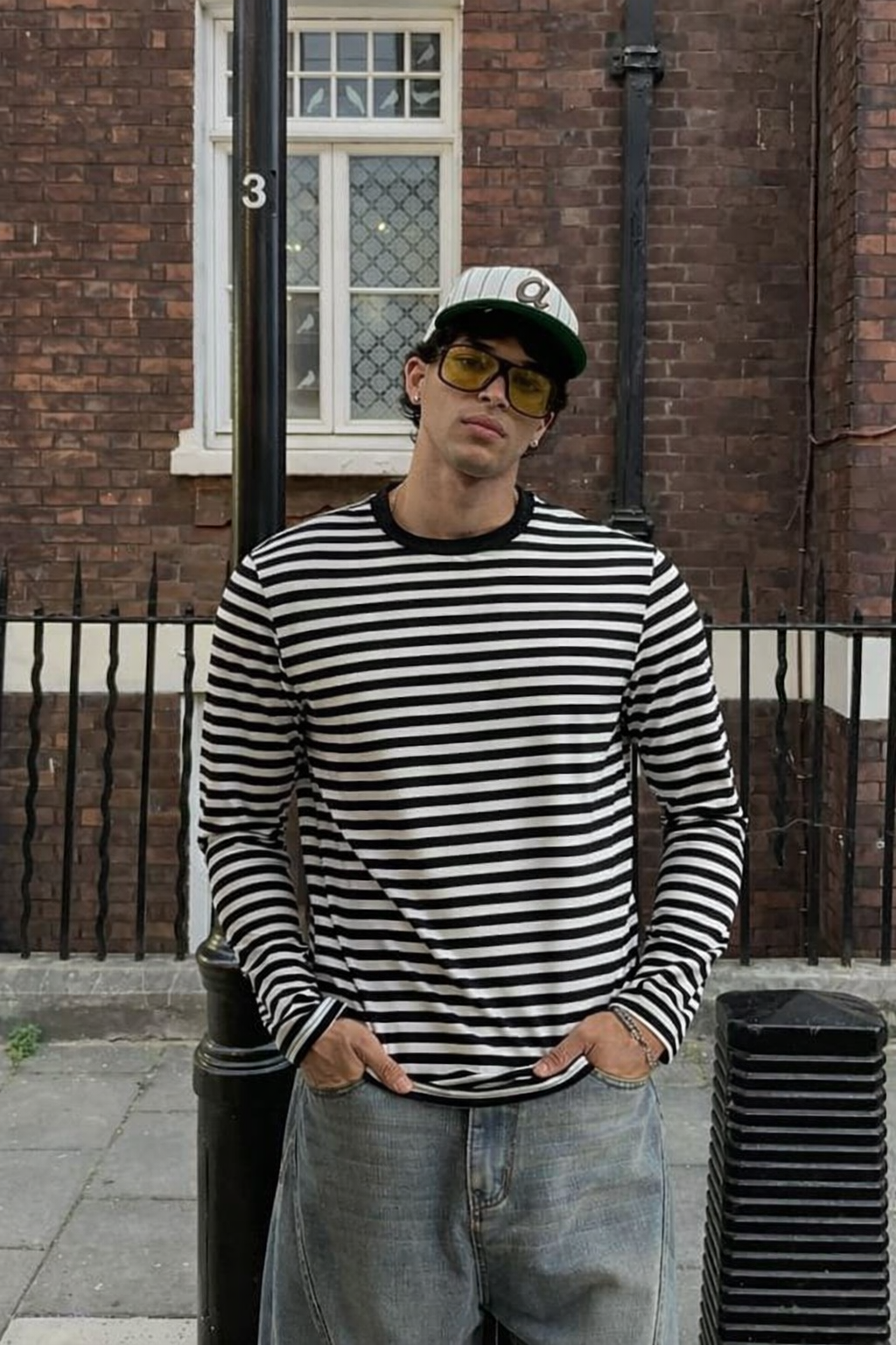 RIWYN Stripe Mode Long Sleeve Tshirt