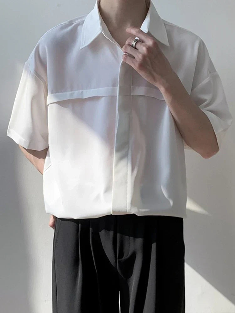 RIWYN Men Half-Sleeves Drop Shoulder Shirt